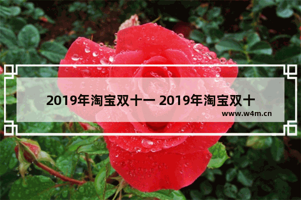 2019年淘宝双十一 2019年淘宝双十一活动规则