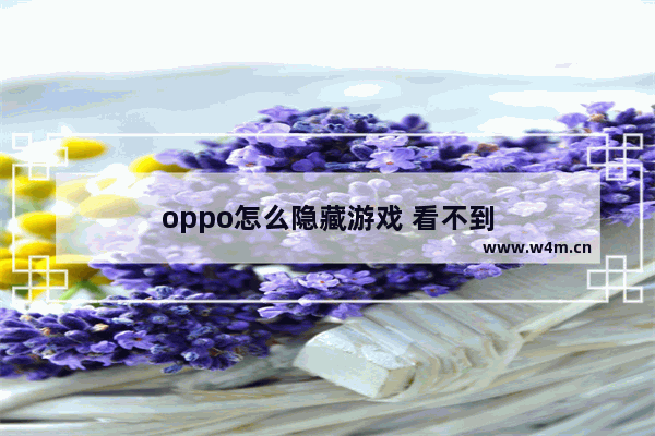 oppo怎么隐藏游戏 看不到