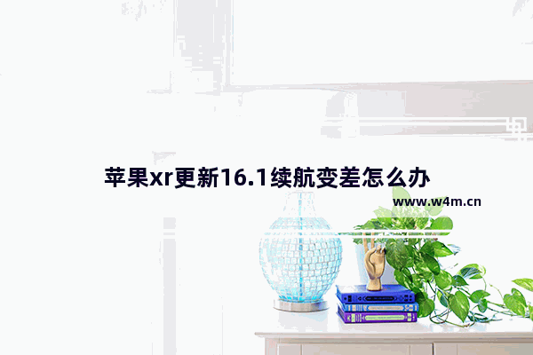 苹果xr更新16.1续航变差怎么办