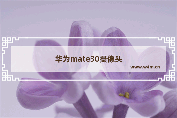 华为mate30摄像头