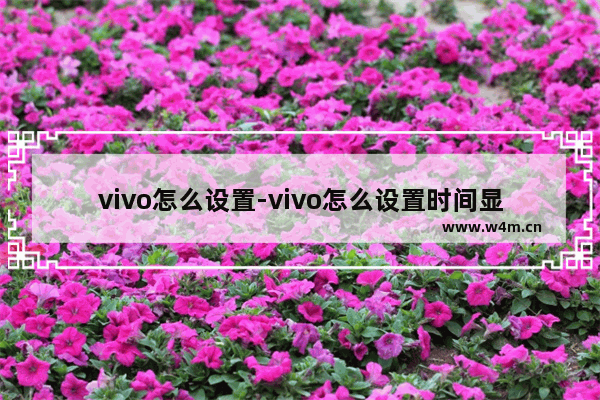 vivo怎么设置-vivo怎么设置时间显示在手机屏幕上