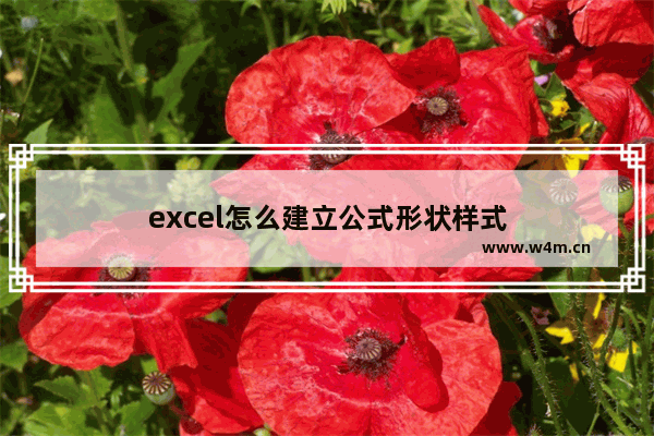 excel怎么建立公式形状样式