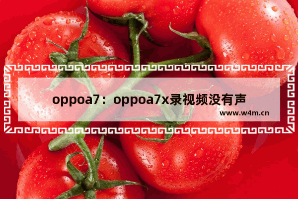 oppoa7：oppoa7x录视频没有声音