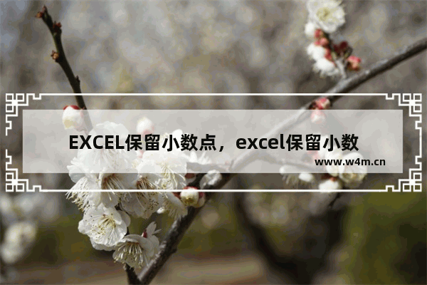 EXCEL保留小数点，excel保留小数点两位公式怎么用