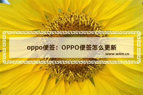 oppo便签：OPPO便签怎么更新