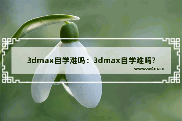 3dmax自学难吗：3dmax自学难吗?-芝士回答