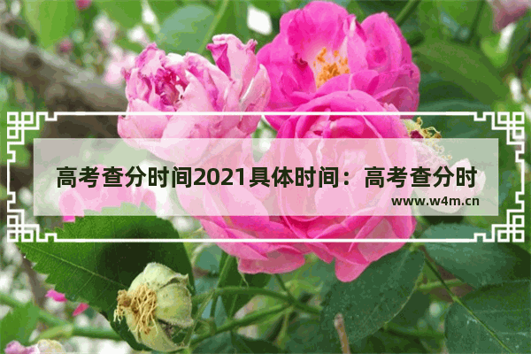 高考查分时间2021具体时间：高考查分时间2021具体时间表江西