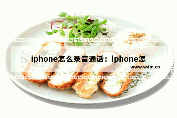 iphone怎么录音通话：iphone怎么录音通话录音