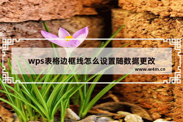 wps表格边框线怎么设置随数据更改