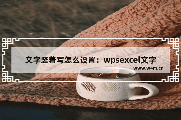 文字竖着写怎么设置：wpsexcel文字竖着写怎么设置