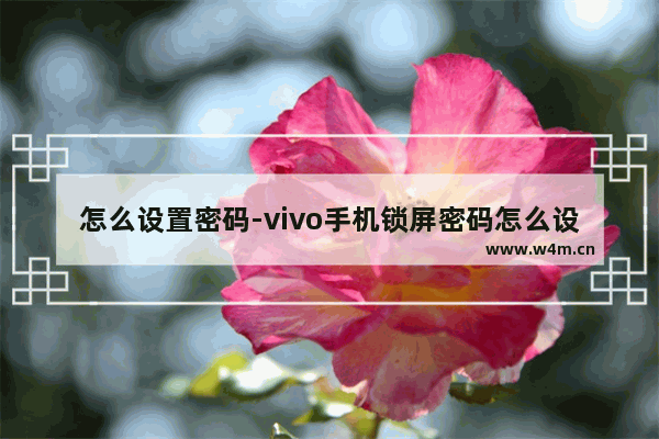 怎么设置密码-vivo手机锁屏密码怎么设置密码