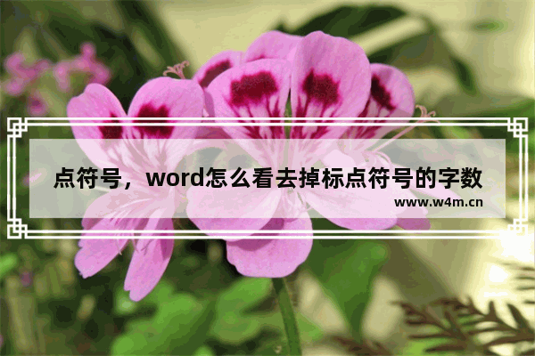 点符号，word怎么看去掉标点符号的字数