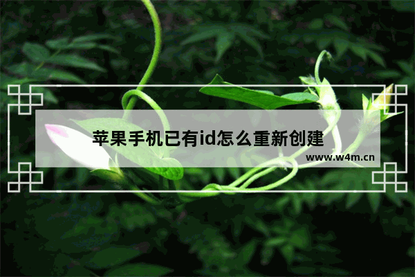 苹果手机已有id怎么重新创建