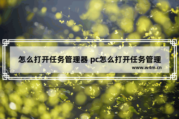 怎么打开任务管理器 pc怎么打开任务管理器