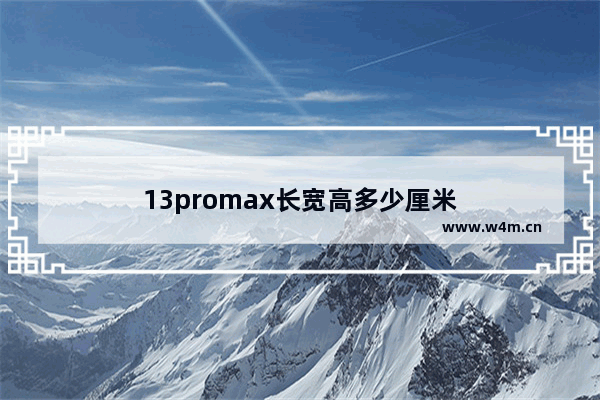 13promax长宽高多少厘米