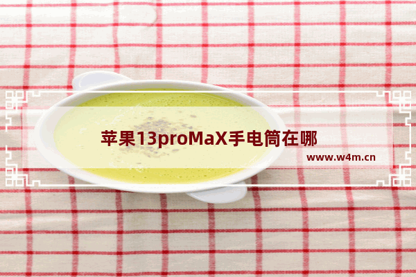 苹果13proMaX手电筒在哪