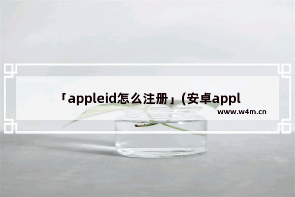 「appleid怎么注册」(安卓appleid怎么注册)