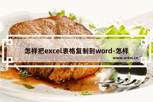 怎样把excel表格复制到word-怎样把excel表格复制到word表格不变形