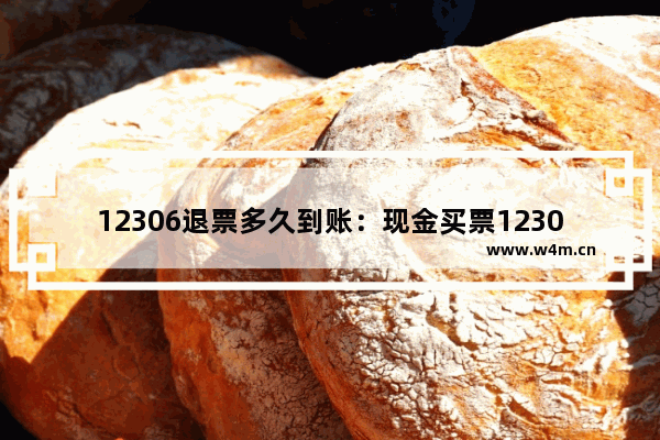 12306退票多久到账：现金买票12306退票多久到账