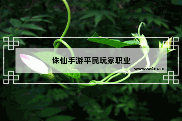 诛仙手游平民玩家职业