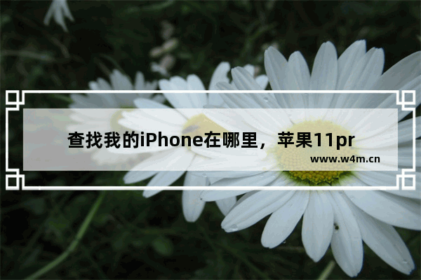 查找我的iPhone在哪里，苹果11pro max查找我的iphone在哪里