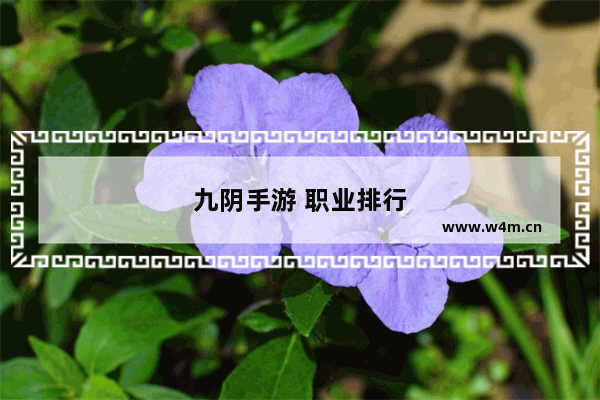 九阴手游 职业排行