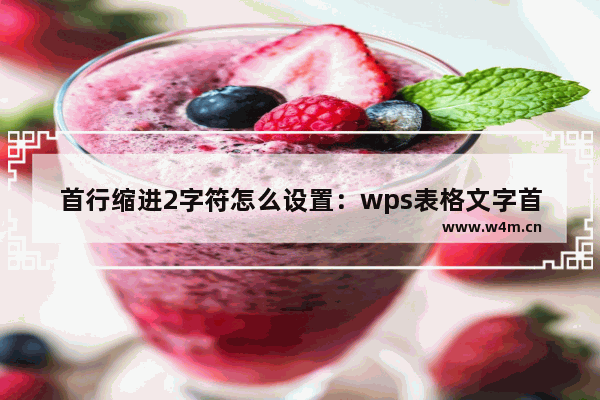 首行缩进2字符怎么设置：wps表格文字首行缩进2字符怎么设置