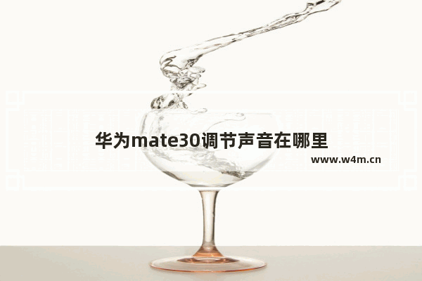 华为mate30调节声音在哪里