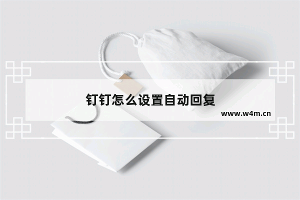 钉钉怎么设置自动回复