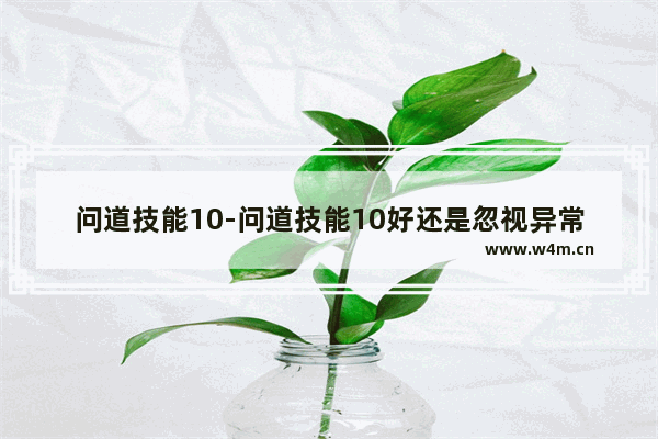 问道技能10-问道技能10好还是忽视异常好