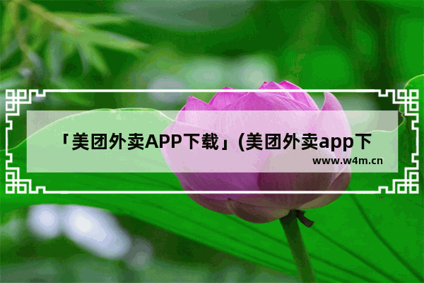 「美团外卖APP下载」(美团外卖app下载安装)