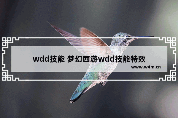 wdd技能 梦幻西游wdd技能特效