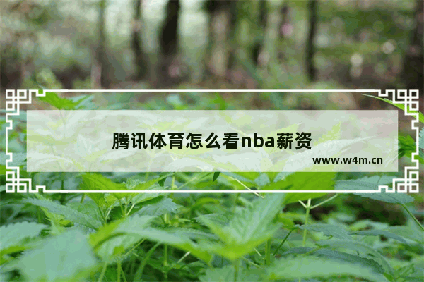 腾讯体育怎么看nba薪资