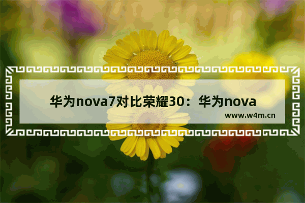 华为nova7对比荣耀30：华为nova7对比荣耀30s哪个好