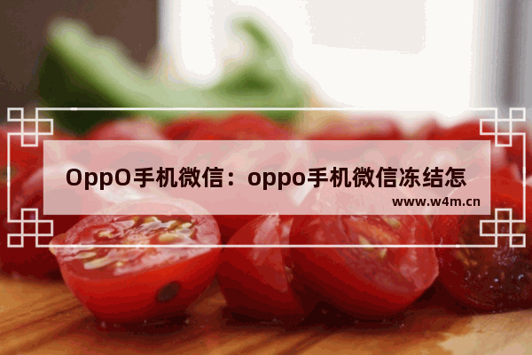 OppO手机微信：oppo手机微信冻结怎么办