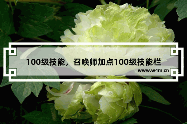 100级技能，召唤师加点100级技能栏