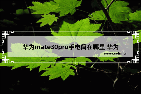 华为mate30pro手电筒在哪里 华为mate30pro手电筒在哪里找