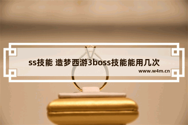 ss技能 造梦西游3boss技能能用几次