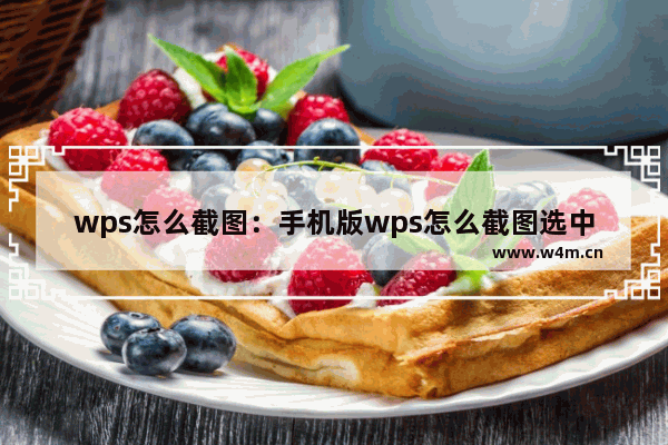 wps怎么截图：手机版wps怎么截图选中的内容