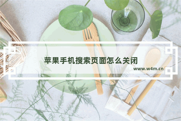 苹果手机搜索页面怎么关闭