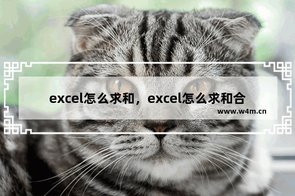 excel怎么求和，excel怎么求和合并计算