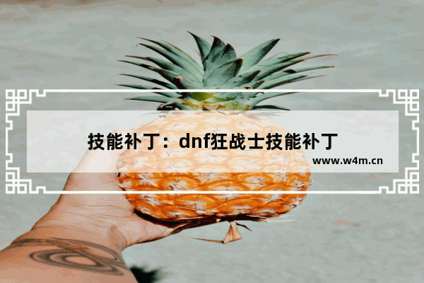 技能补丁：dnf狂战士技能补丁