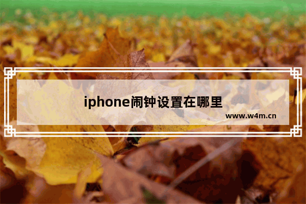 iphone闹钟设置在哪里