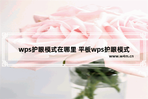 wps护眼模式在哪里 平板wps护眼模式在哪里