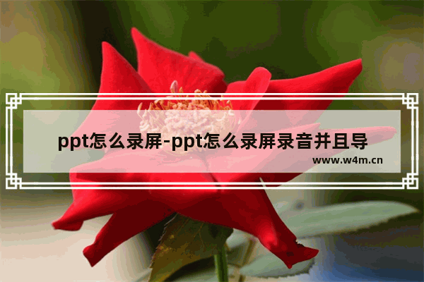 ppt怎么录屏-ppt怎么录屏录音并且导出