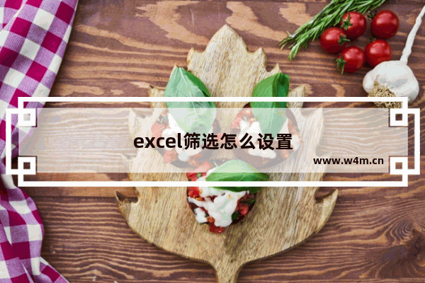 excel筛选怎么设置