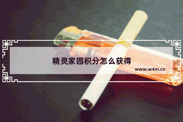 精灵家园积分怎么获得