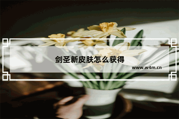 剑圣新皮肤怎么获得