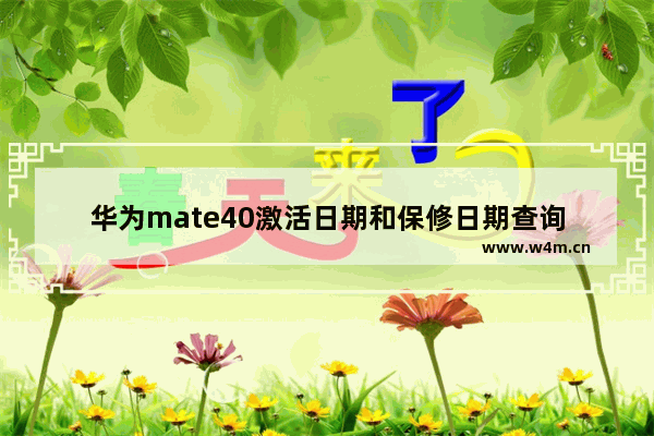 华为mate40激活日期和保修日期查询