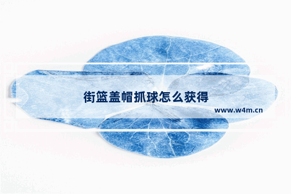 街篮盖帽抓球怎么获得